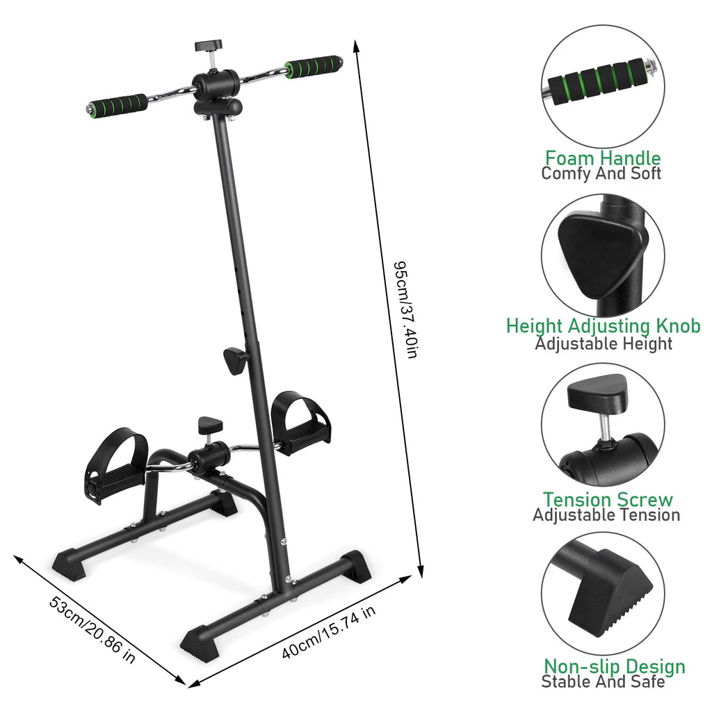 Elderly Exercise Bike, Pedal Exerciser Bike, Hand Arm Leg and Knee Fitness Machine, Height Adjustable Fitness Equipment for Total Body, Home Exercise Equipment for Elderly