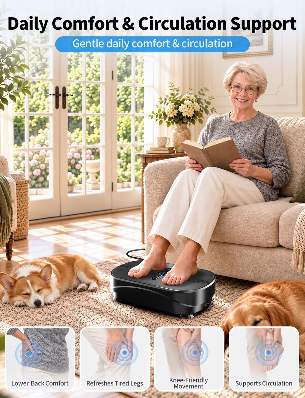 Whole Body Vibration Plate Exercise Machine, 99 Speed Levels Power Plate