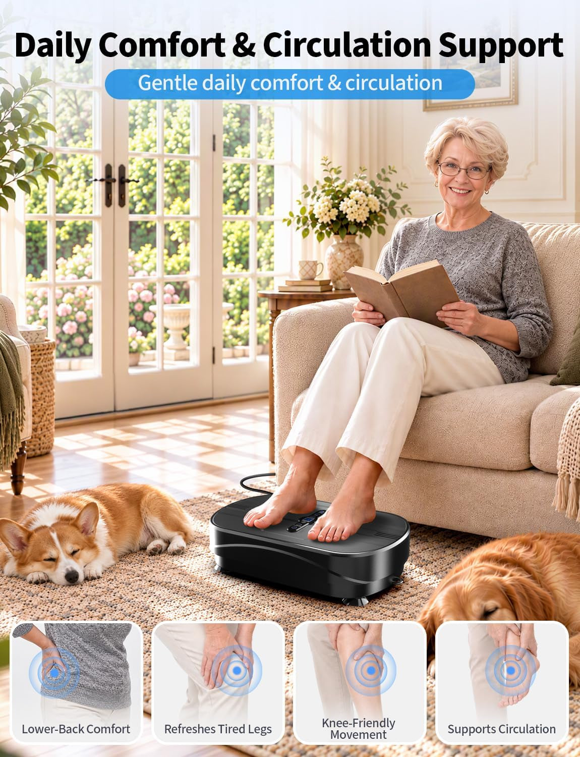 Whole Body Vibration Plate Exercise Machine, 99 Speed Levels Power Plate