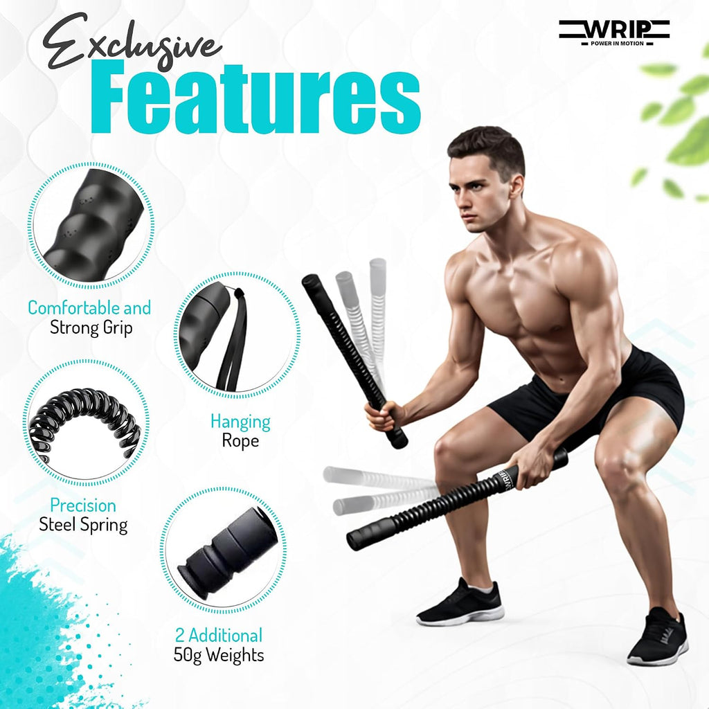 Ropeless Battle Ropes Weighted, Home Gym Equipment, Fat Burning Cardio, Small Space Exercise Equipment, Shoulder Exercise Stick, Travel Workout Equipment, Arm Workout, Core Strength Training Equipment