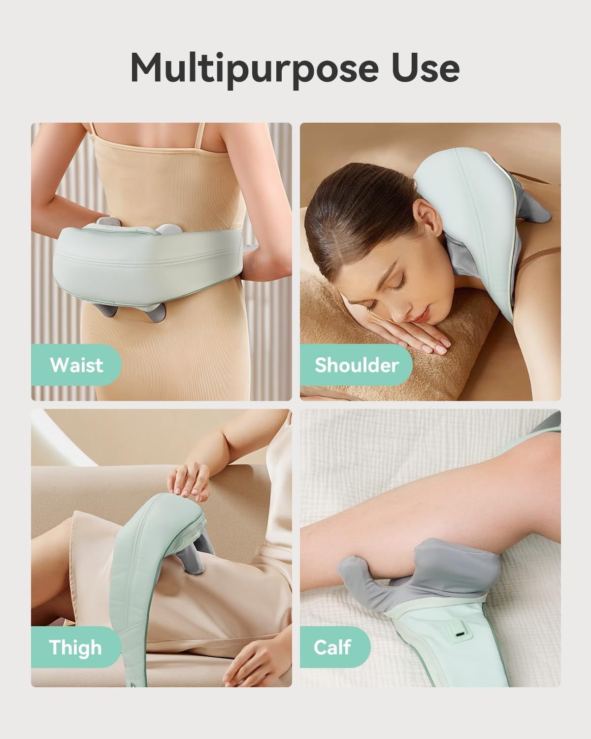 4D Cordless Neck and Shoulder Massager with Heat & Kneading