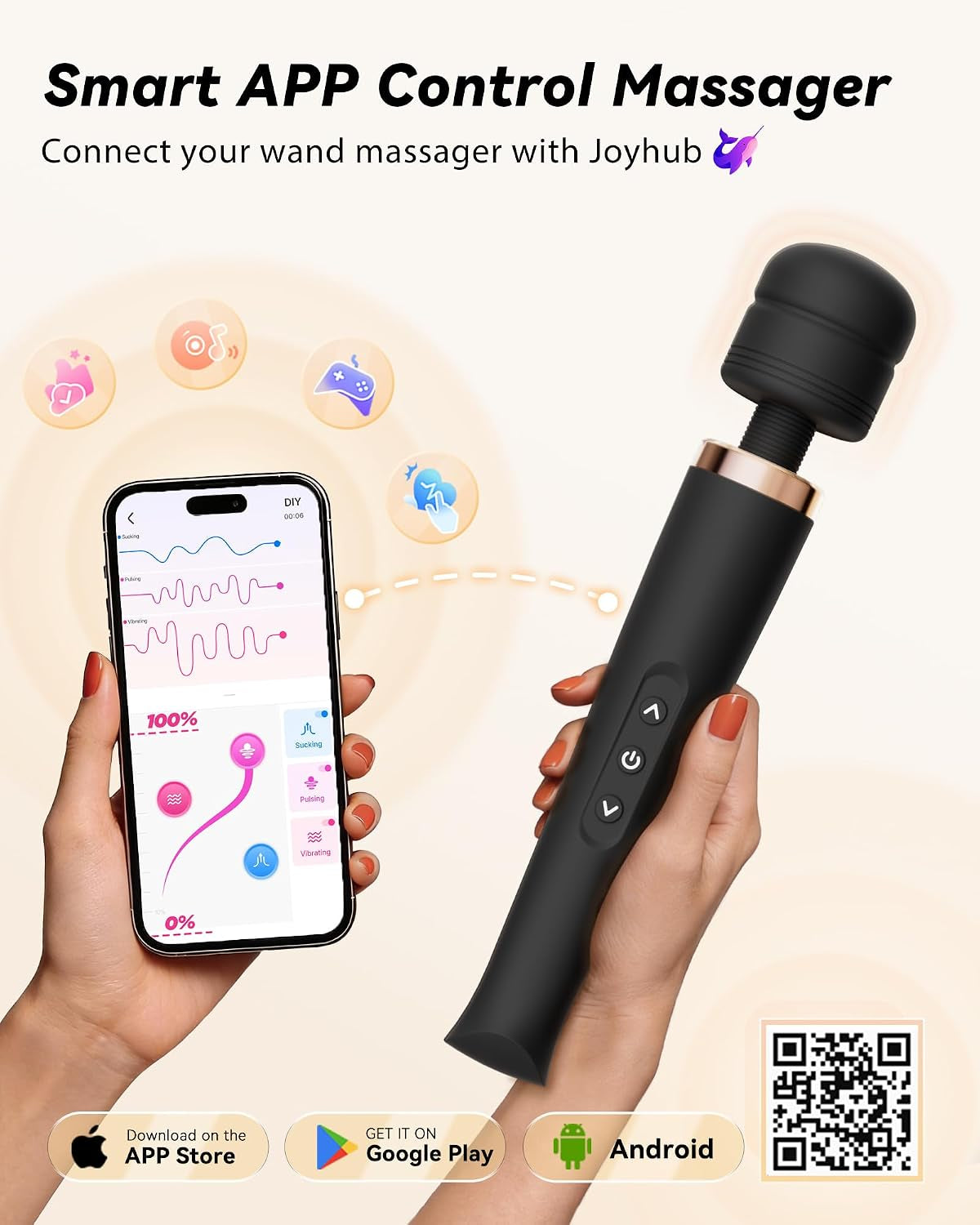 12'' XL Powerful Massager Tools with APP Control, Premium Design