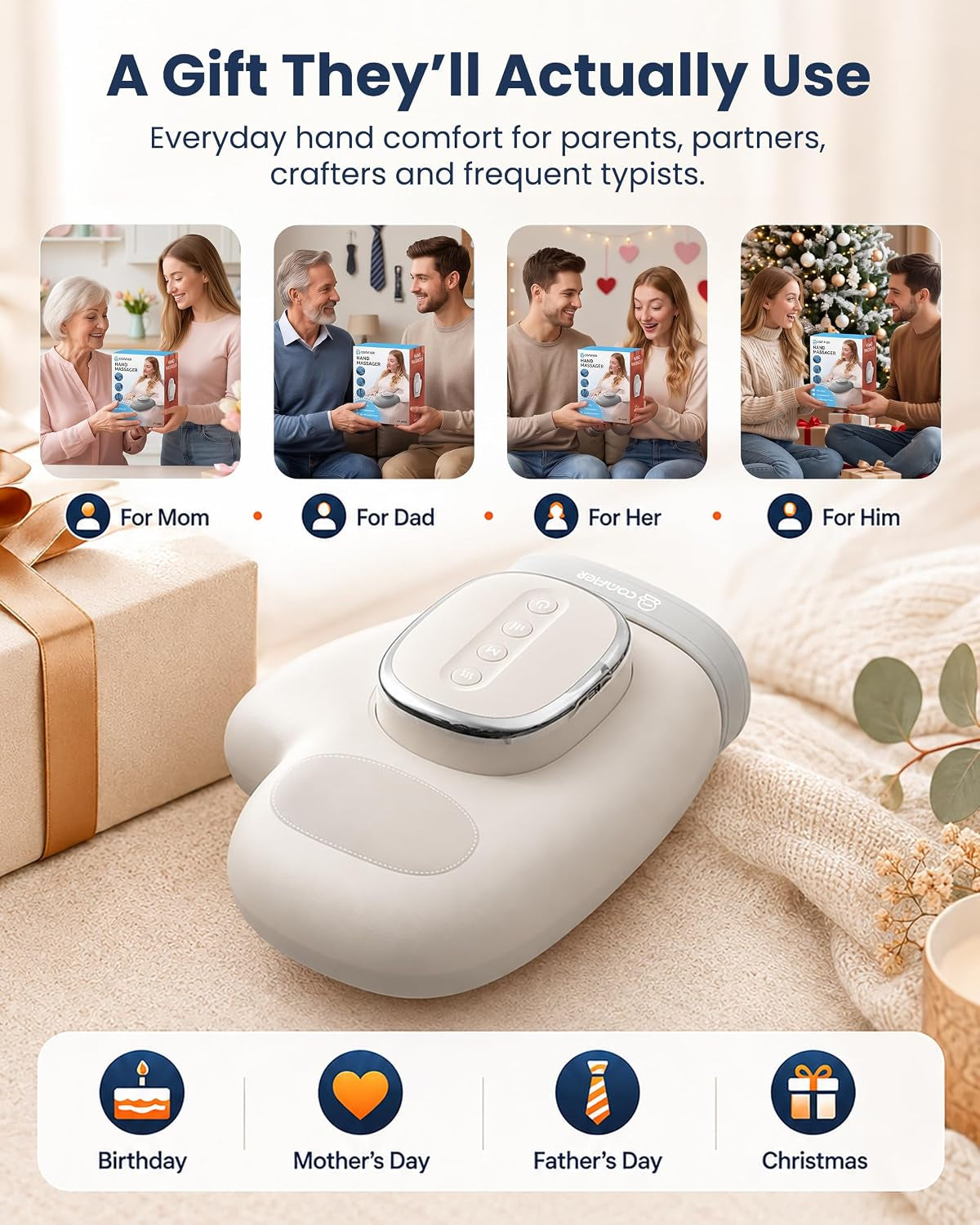Hand Massager with Heat and Compression for Arthritis Carpal Tunnel