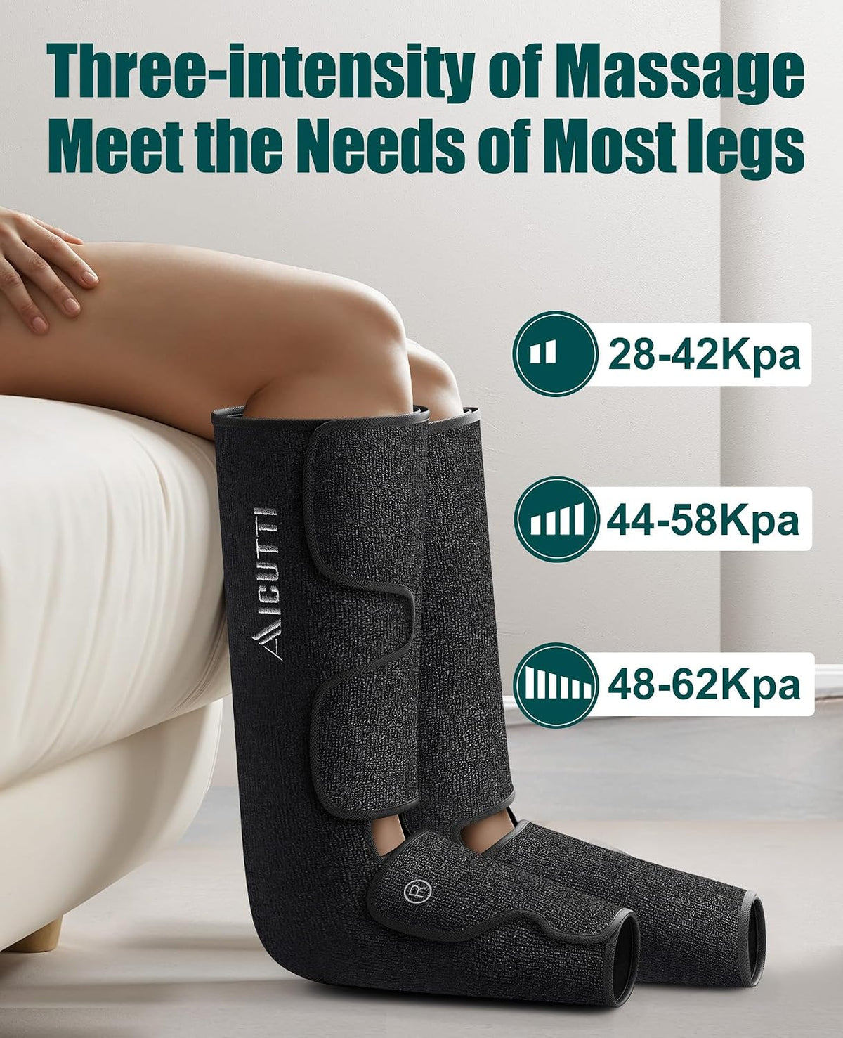 Air Compression Full Leg Massager with Heat - Gifts for Men Women Mom Dad