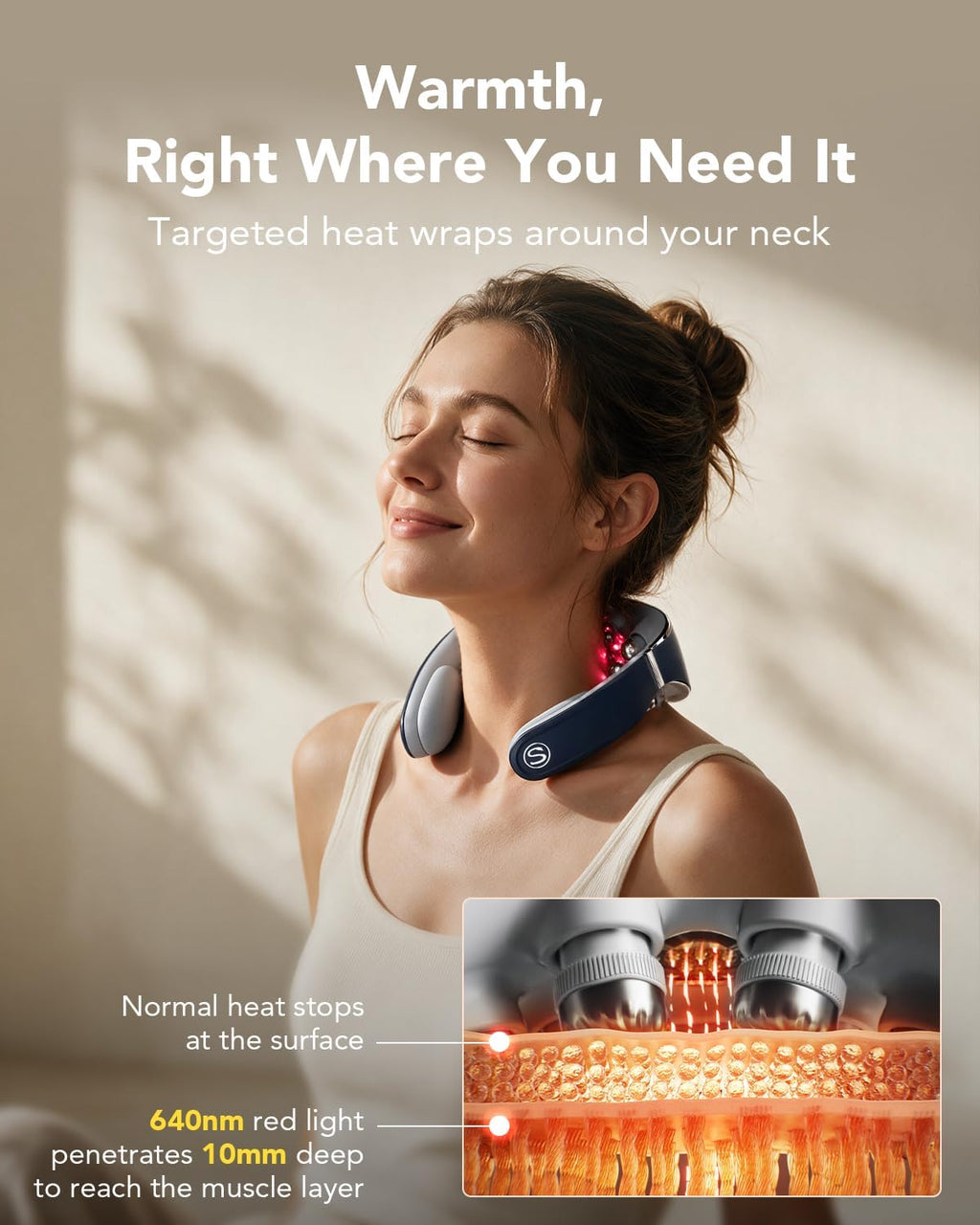 FSA G7 Pro Fold Neck Massager for Strain Relief Deep Tissue
