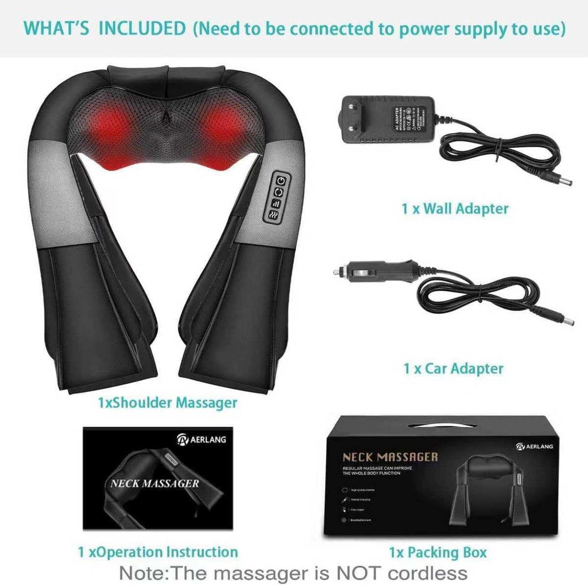 Neck Massager with Heat, Back Massager Shiatsu Massager Deep Tissue Kneading Neck and Shoulder Massage, Electric Massage Gift Ideas for Christmas, Mother'S Day, Father'S Day, Birthday