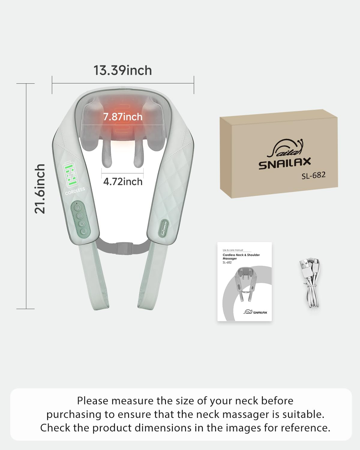 4D Cordless Neck and Shoulder Massager with Heat & Kneading