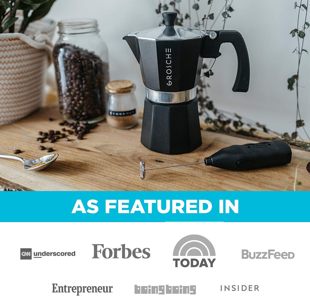 Milano Stovetop Espresso Maker Moka Pot 12 Espresso Cup, Black