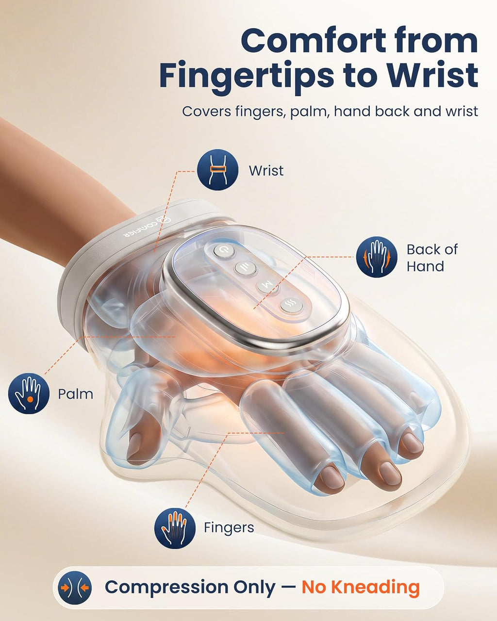 Hand Massager with Heat and Compression for Arthritis Carpal Tunnel
