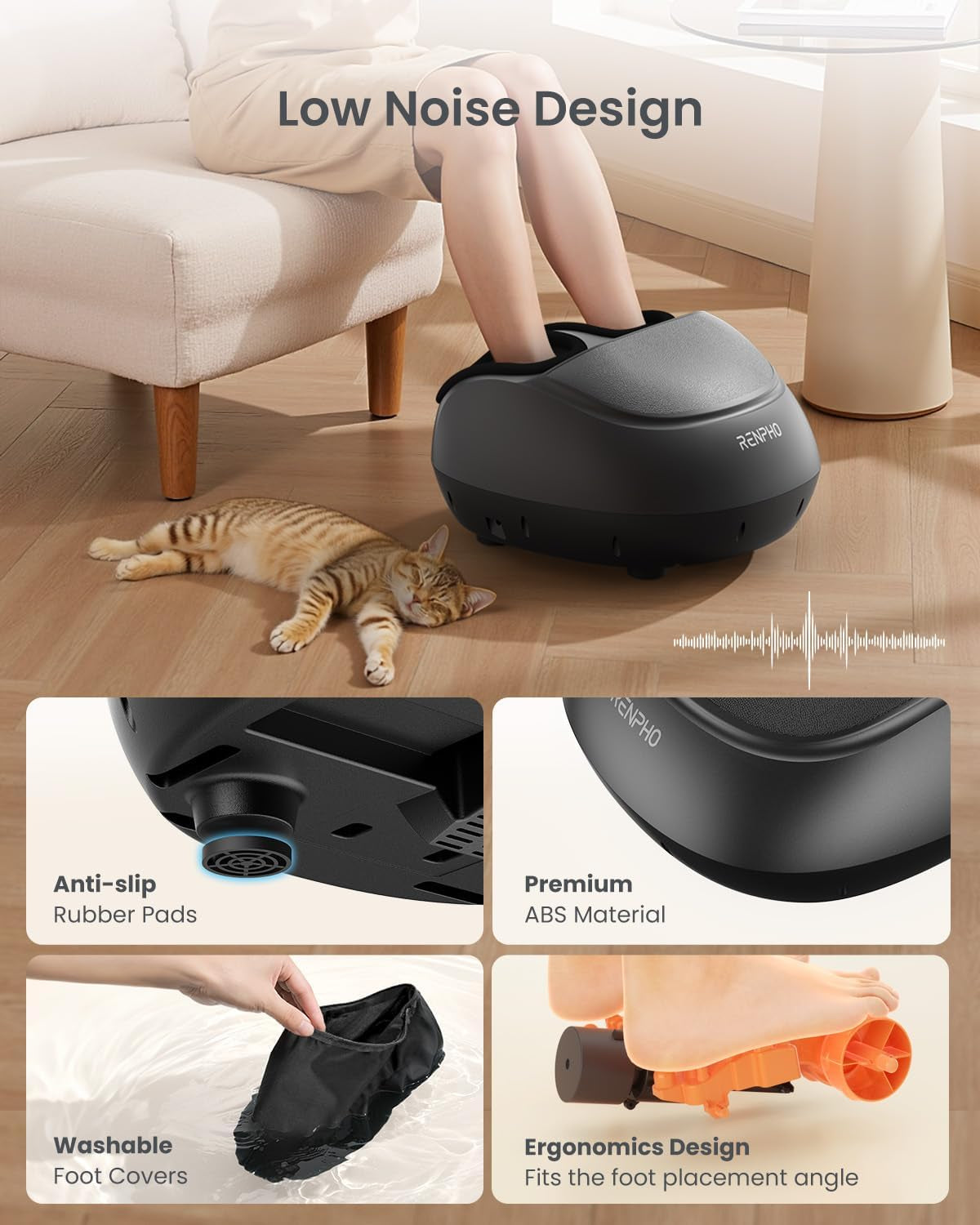 Full Foot Massager with Heat, Deep Shiatsu for Plantar Fasciitis