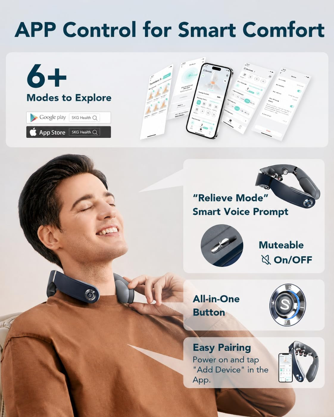 FSA G7 Pro Fold Neck Massager for Strain Relief Deep Tissue