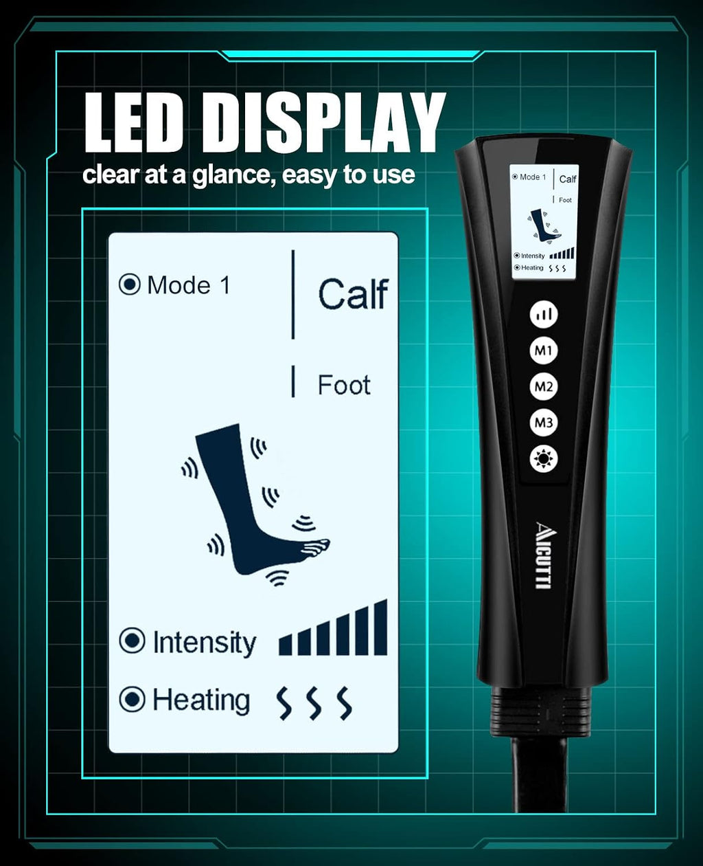 Air Compression Full Leg Massager with Heat - Gifts for Men Women Mom Dad