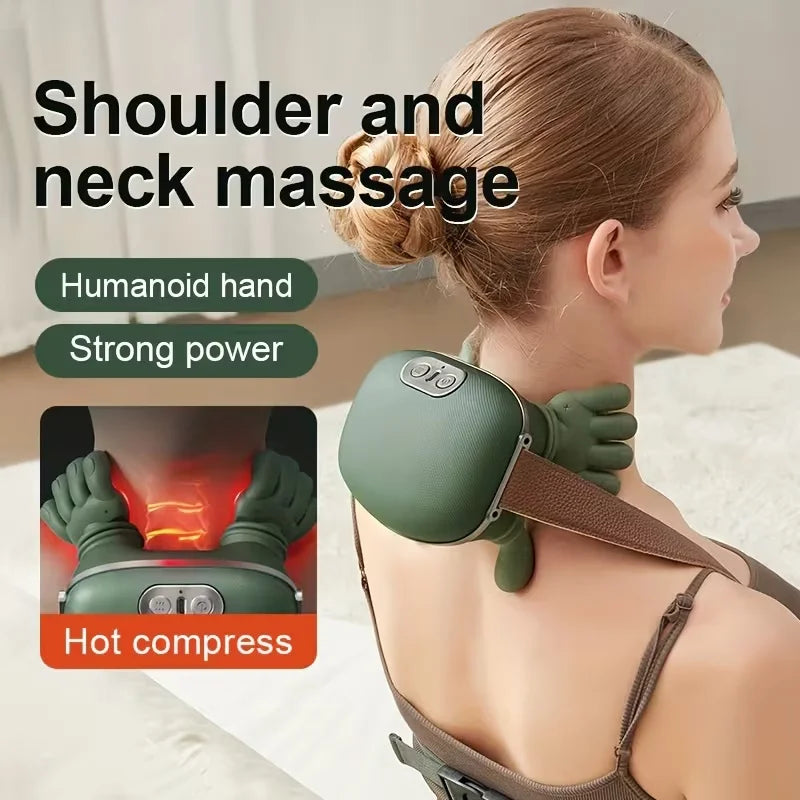 Neck Massager 2025 Electric Shoulder & Cervical Massage Deep Tissue Body Massager Almost Real Person Massager