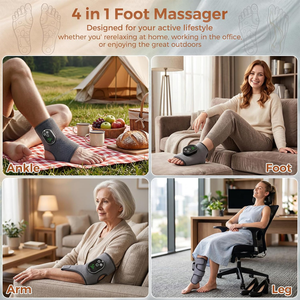Cordless Foot and Ankle Massager for Neuropathy Plantar Fasciitis - 1 Pcs
