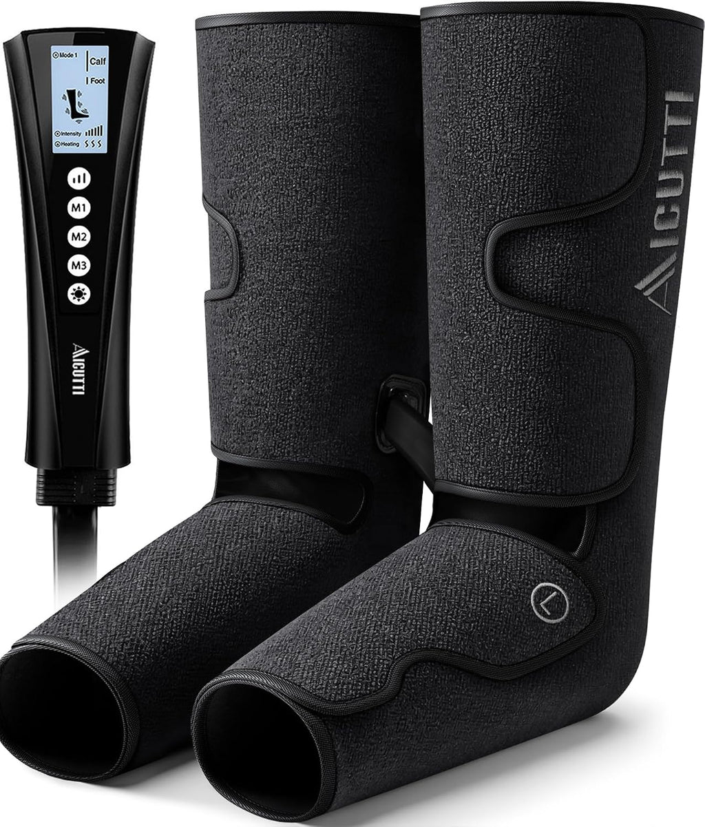 Air Compression Full Leg Massager with Heat - Gifts for Men Women Mom Dad