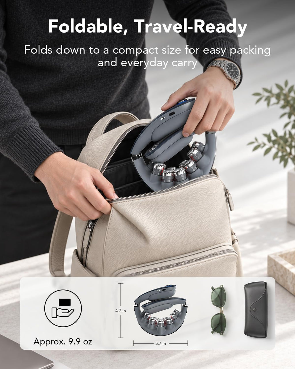 FSA G7 Pro Fold Neck Massager for Strain Relief Deep Tissue