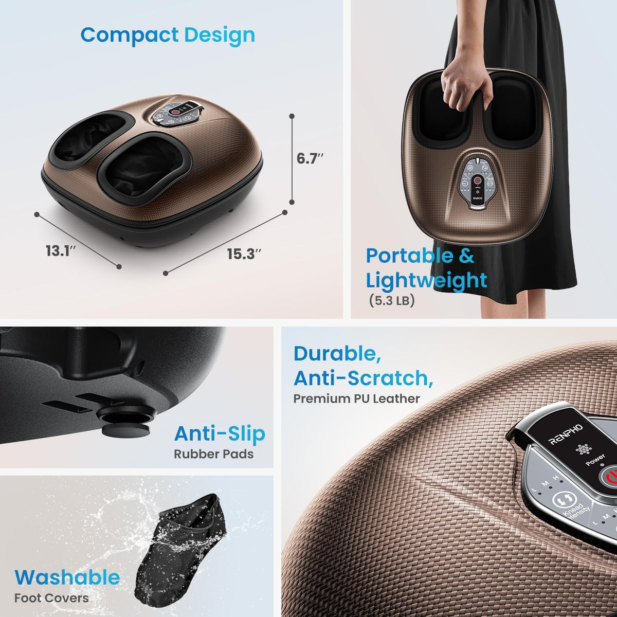 Foot Massager with Heat, Birthday Gifts for Women, FSA Eligible HSA