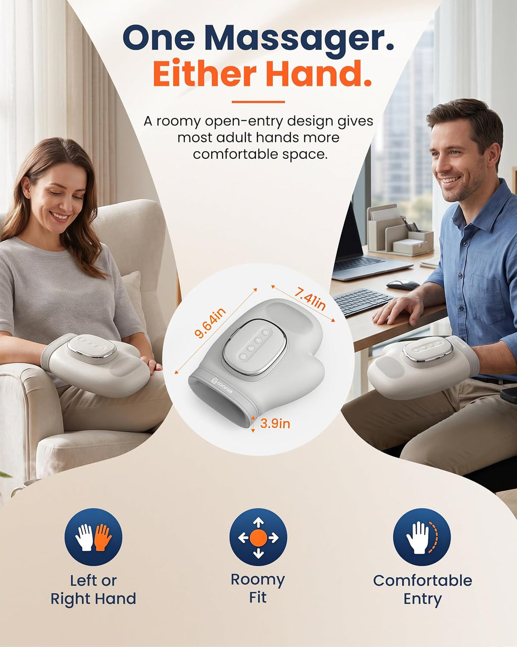 Hand Massager with Heat and Compression for Arthritis Carpal Tunnel