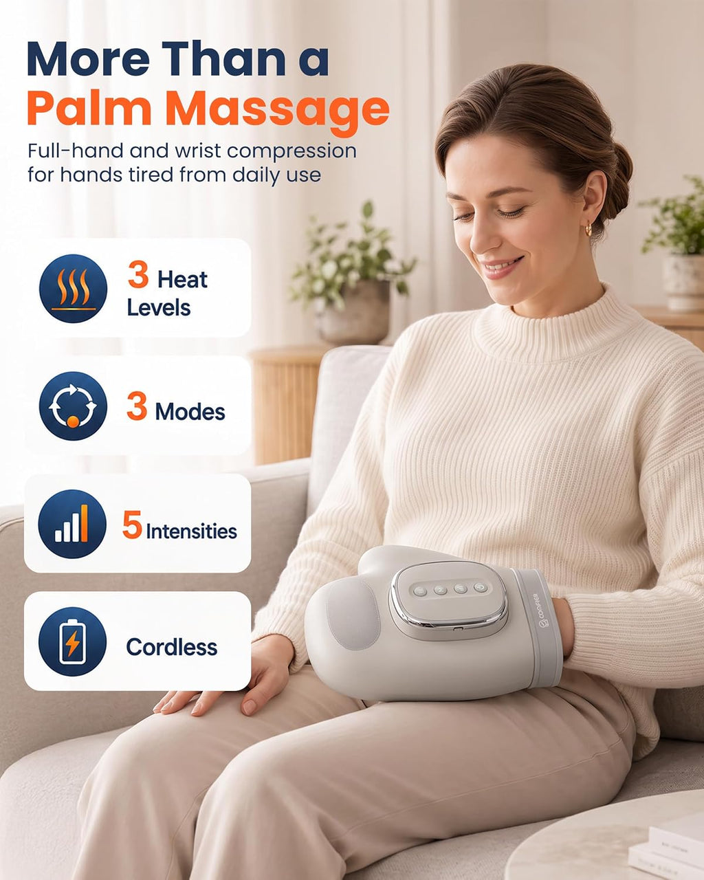 Hand Massager with Heat and Compression for Arthritis Carpal Tunnel
