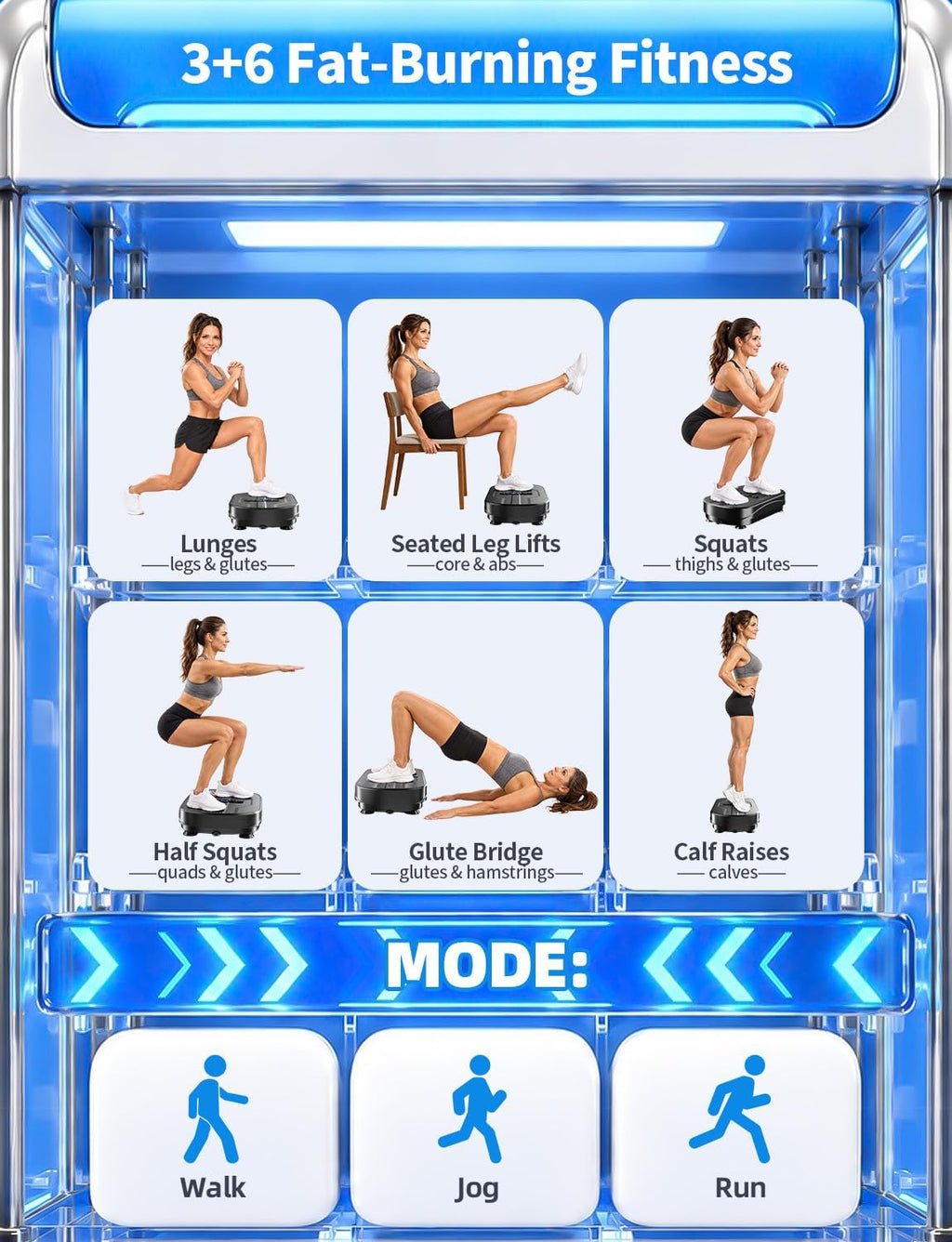 Whole Body Vibration Plate Exercise Machine, 99 Speed Levels Power Plate